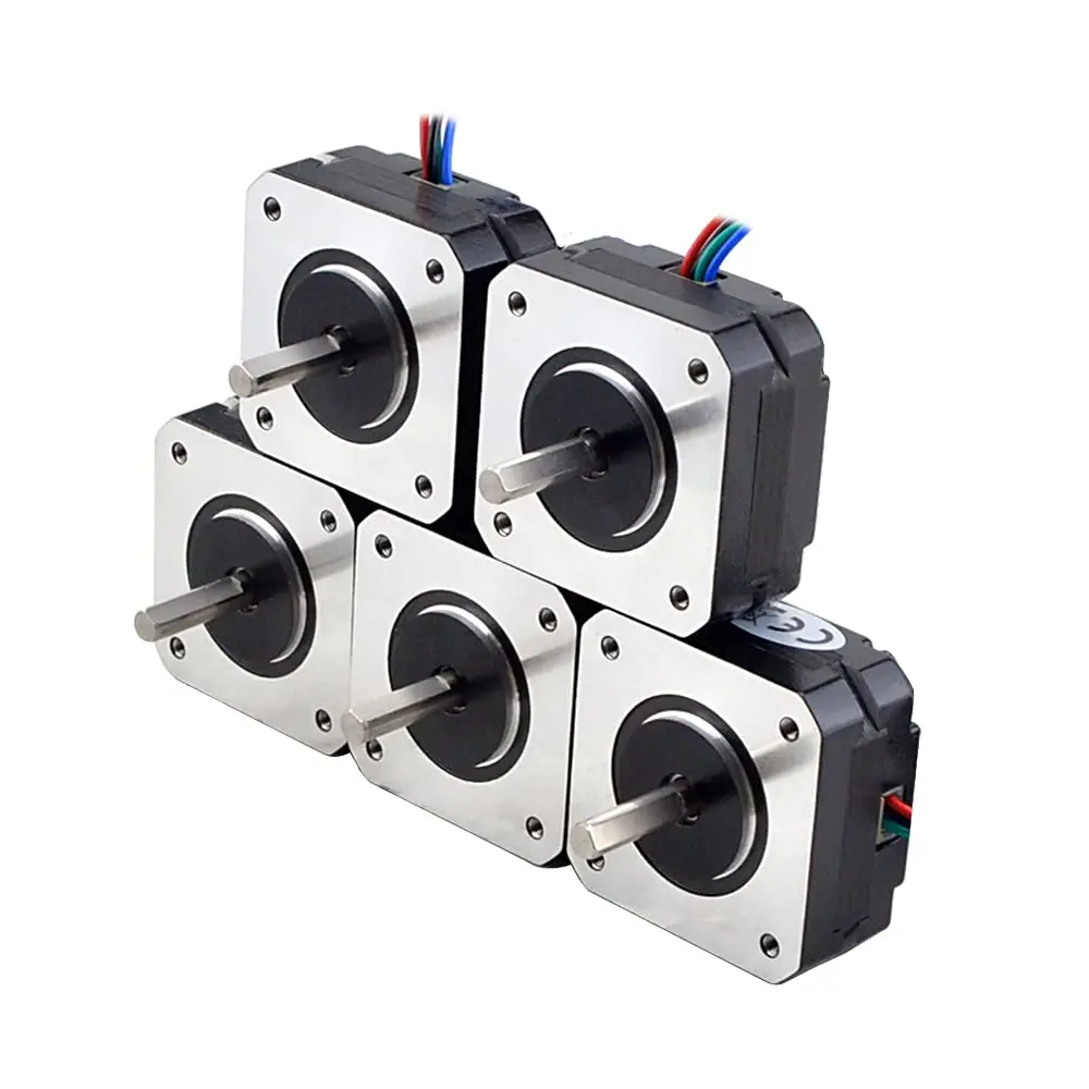 STEPPERONLINE Nema 17 Stepper Motor 5mm Shaft 42x42x20mm 1A 16Ncm | 5-Pack for 3D Printer CNC DIY - main product image