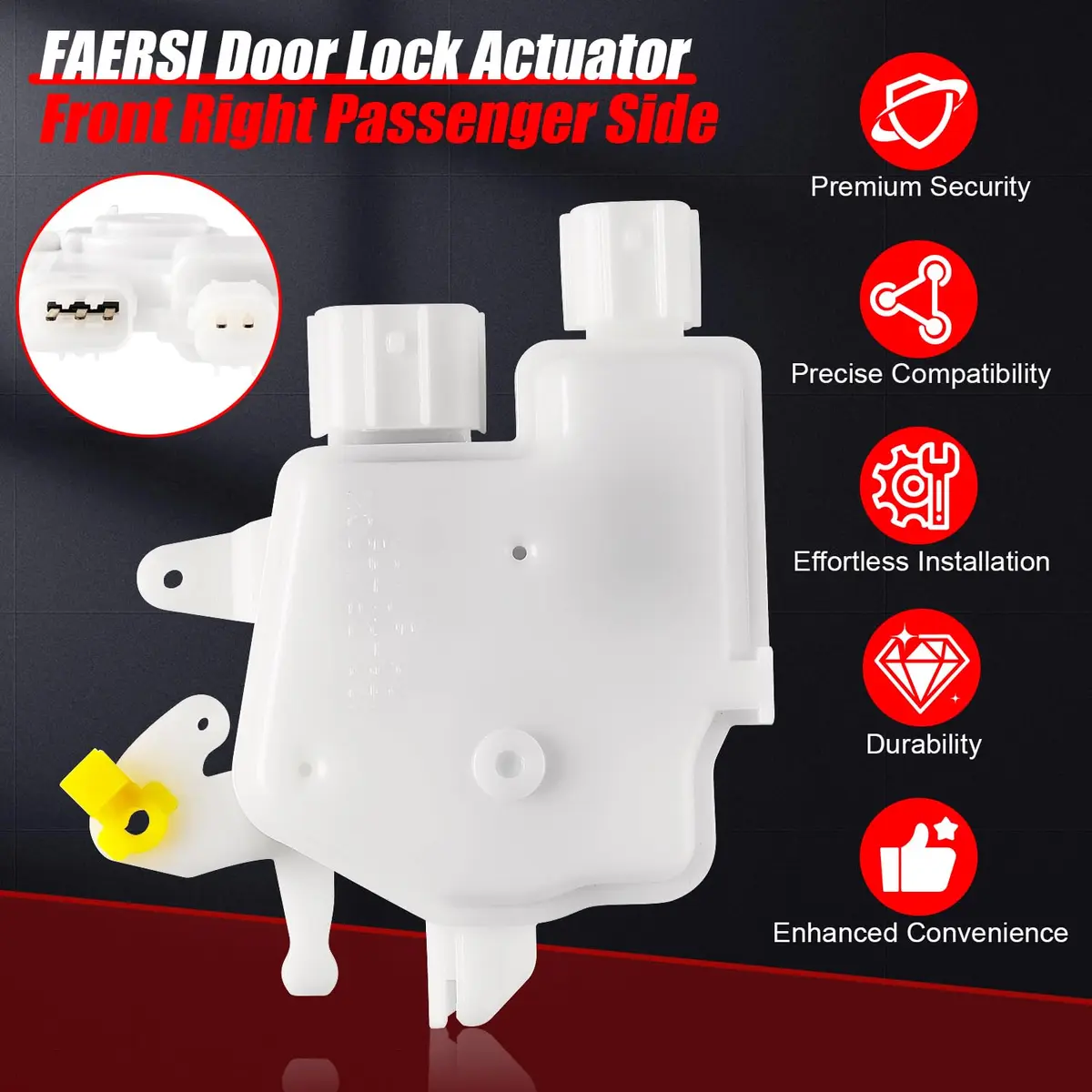 FAERSI Door Lock Actuator Right Passenger Side Replacement for Honda Accord & Acura TL, TSX, Ridgeline | OEM Fit & Easy Install - view 2