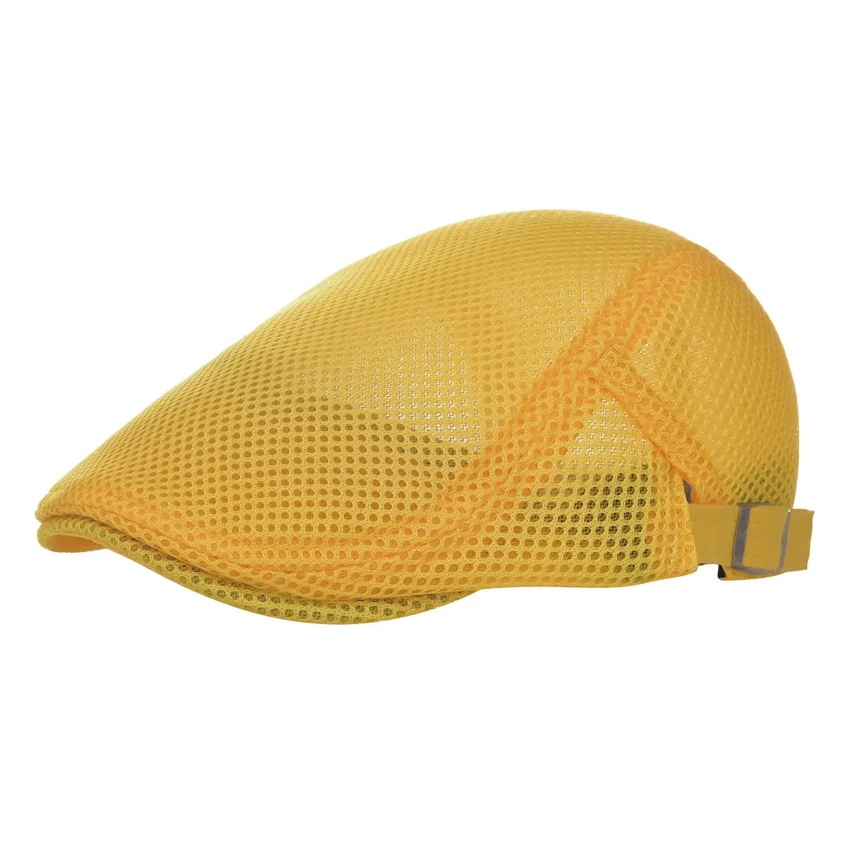 VOBOOM Men Breathable Mesh Summer Hat Adjustable Newsboy Beret (Yellow) | Lightweight & Cool for Hot Weather - main product image