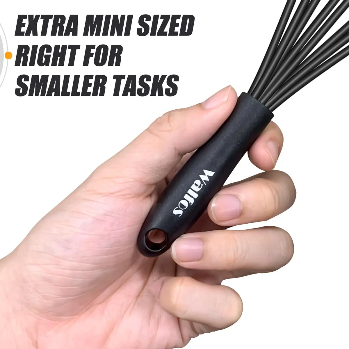 Walfos Whisk Silicone Whisks Set, Non Scratch Coated, Heavy Duty, 4-Piece Kitchen Utensil - 11'' Flat & Balloon Sizes - view 4