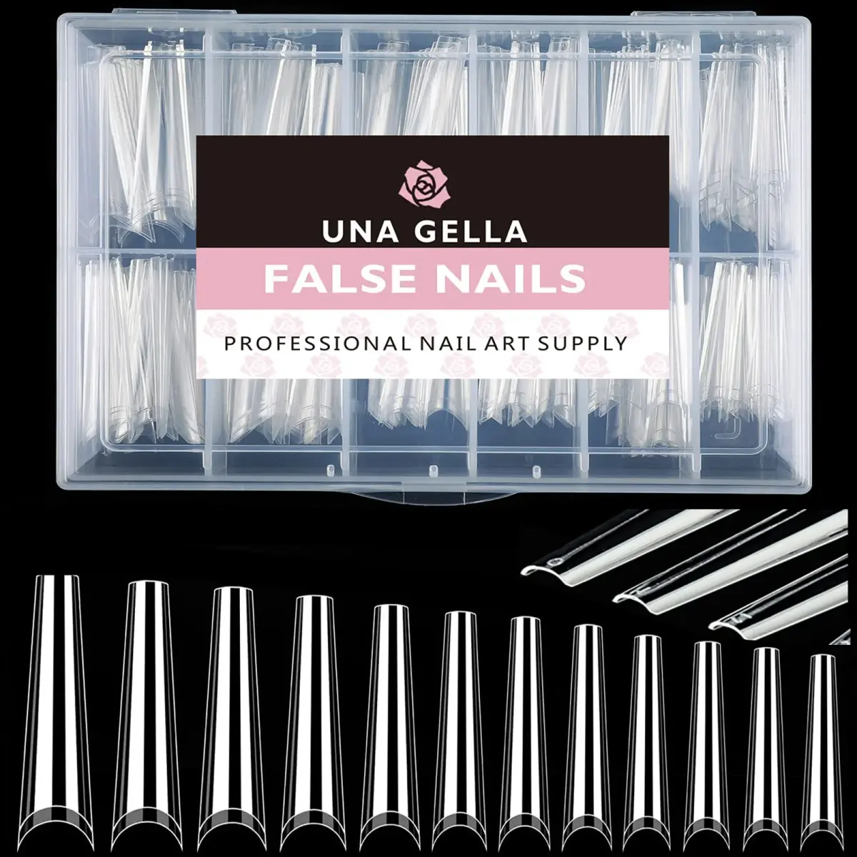 UNA GELLA XXL Coffin Fake Nails Tips 216PCS | Professional Soft Coffin Nails - view 8