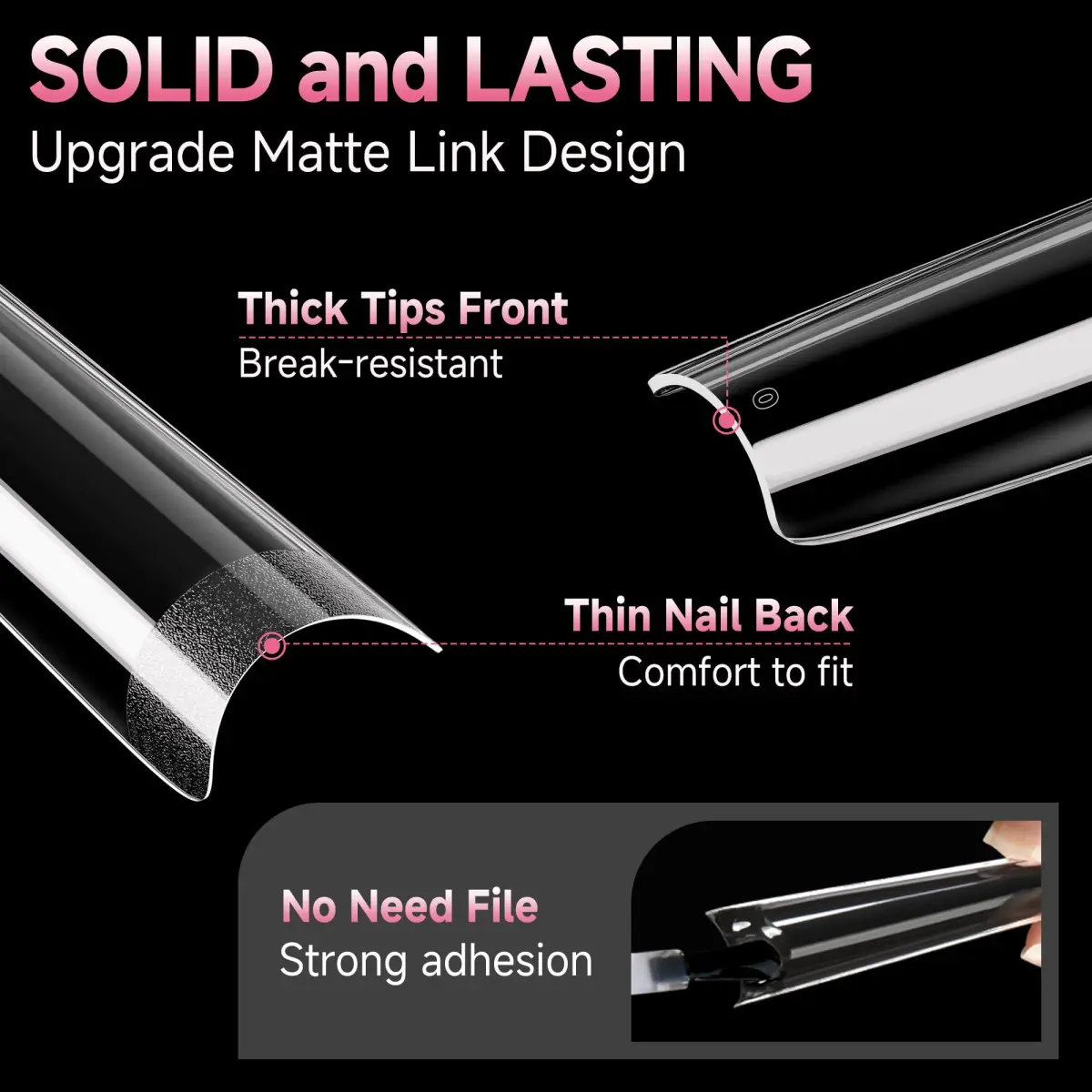UNA GELLA XXL Coffin Fake Nails Tips 216PCS | Professional Soft Coffin Nails - view 3