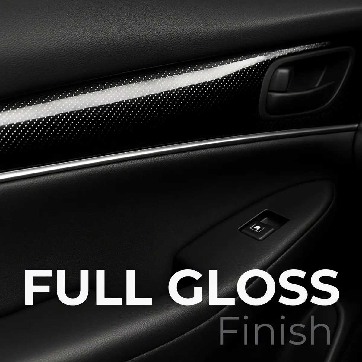RockRose 7D Super Glossy Black Carbon Fiber Vinyl Wrap 1FT x 5FT | Anti-Wrinkle, Air Release, Self Adhesive - view 9
