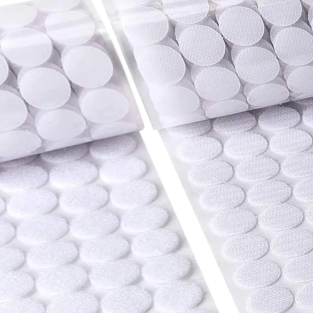 Hiisea White 1000pcs Hook & Loop Self Adhesive Dots | Classroom & Craft Use - main product image