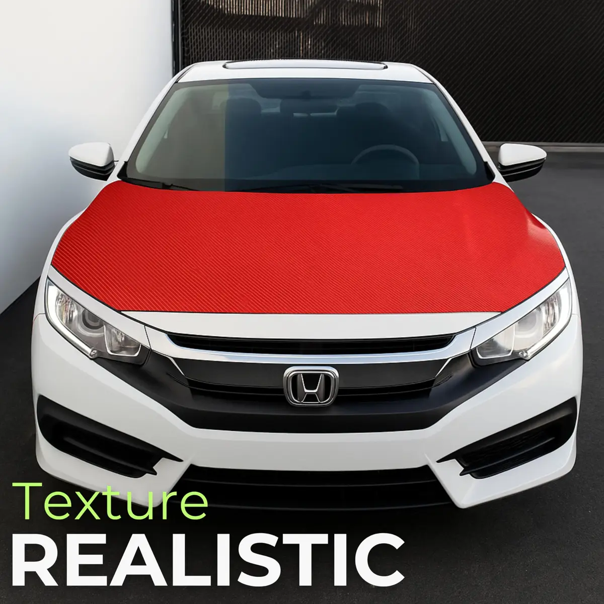 RockRose Epoxy High Gloss 7D Red Carbon Fiber Vinyl Wrap 1FT x 5FT | Anti-Wrinkle, Self Adhesive, Air Release - view 5
