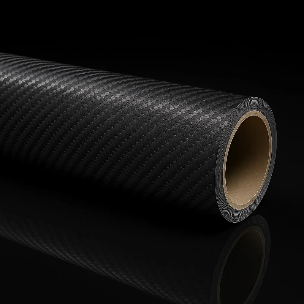 RockRose 5D Black Carbon Fiber Vinyl Wrap 30cm x 152cm (1FT x 5FT) | Bubble-Free Automotive Film - main product image