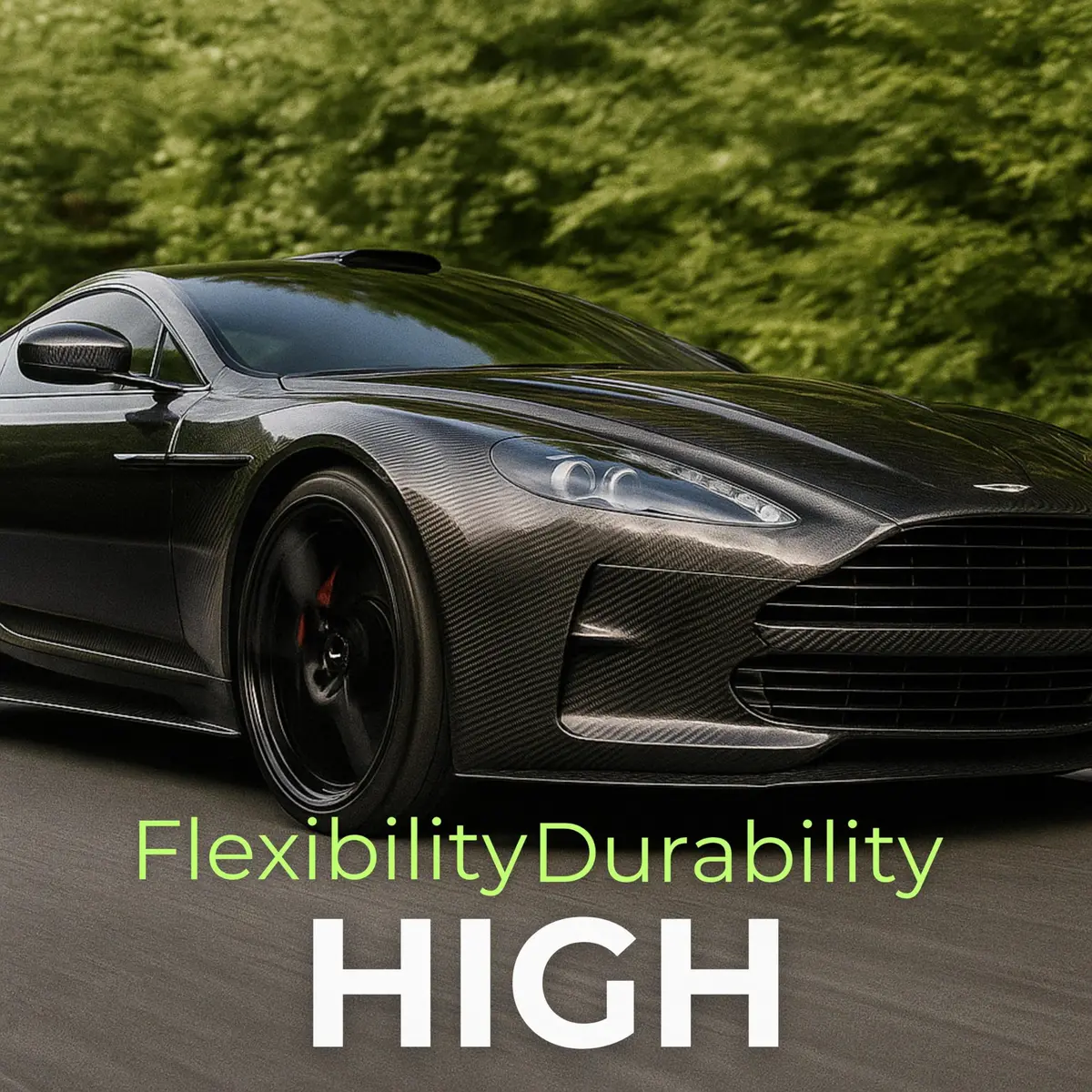 RockRose 5D Black Carbon Fiber Vinyl Wrap 30cm x 152cm (1FT x 5FT) | Bubble-Free Automotive Film - view 6