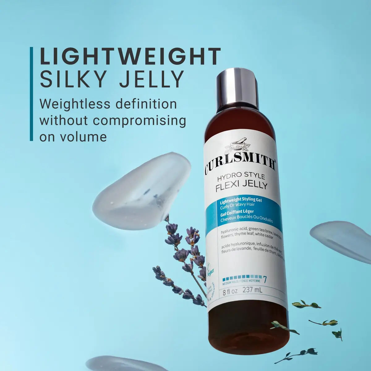 CURLSMITH Hydro Style Flexi Jelly Medium Hold Gel for Curls 59ml (2 fl oz) | Vegan & Cruelty-Free - view 4