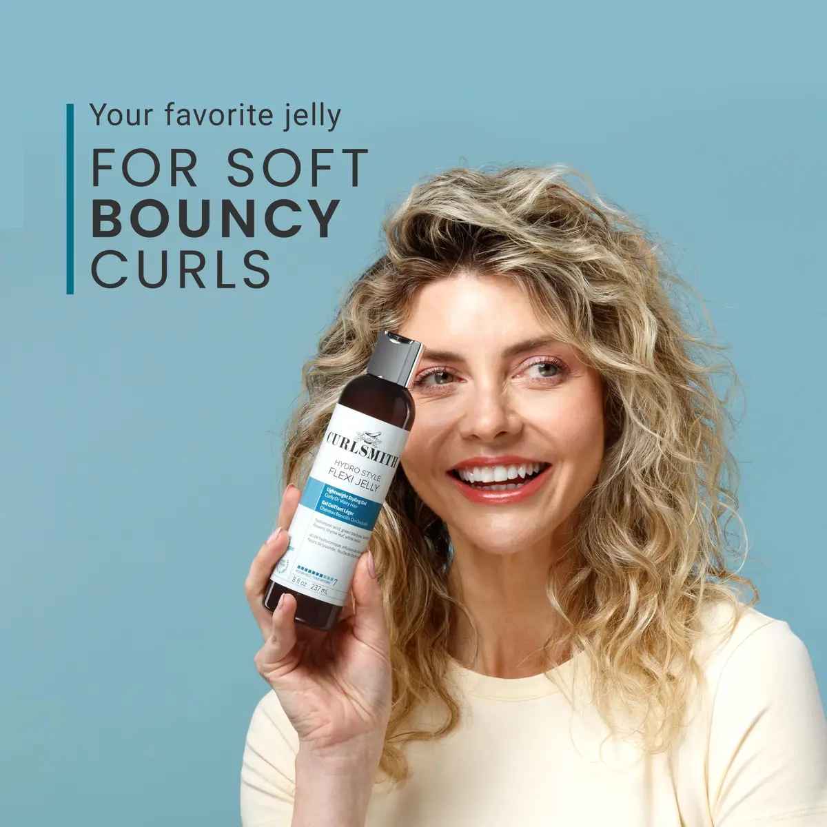 CURLSMITH Hydro Style Flexi Jelly Medium Hold Gel for Curls 59ml (2 fl oz) | Vegan & Cruelty-Free - view 6