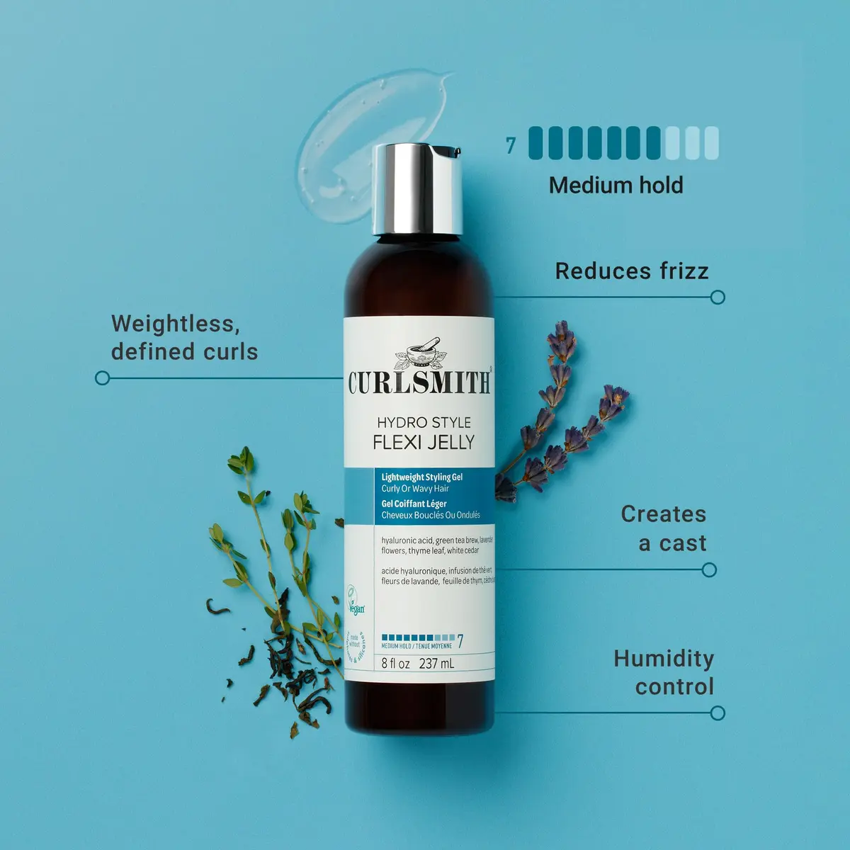 CURLSMITH Hydro Style Flexi Jelly Medium Hold Gel for Curls 59ml (2 fl oz) | Vegan & Cruelty-Free - view 2