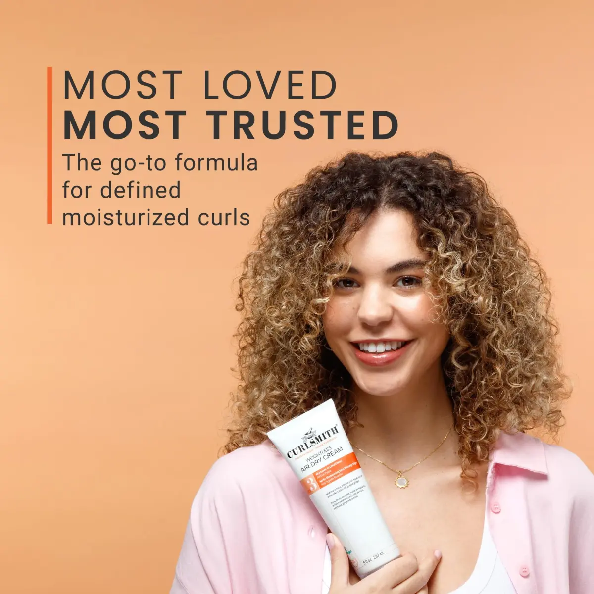 CURLSMITH Weightless Air Dry Cream Leave-In Conditioner 59ml (2 Fl Oz) | Defines Curls Without Weighing Down - view 4