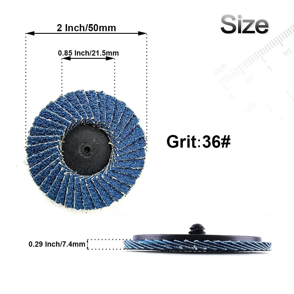 Tshya Zirconia Flat Flap Discs 2 inch | Heavy Duty Surface Prep for Hard Materials - view 4