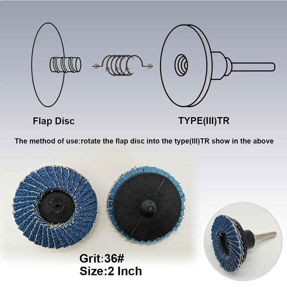 Tshya Zirconia Flat Flap Discs 2 inch | Heavy Duty Surface Prep for Hard Materials - view 5