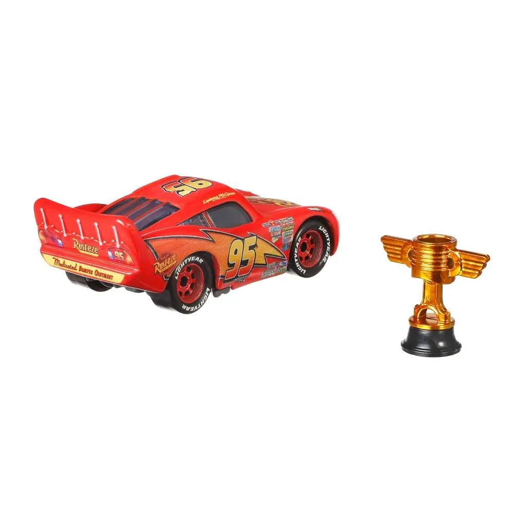 Disney Cars Lightning McQueen Piston Cup 1:55 Scale Die-Cast Toy Car | Authentic USA Import for Kids Age 3+ - view 5