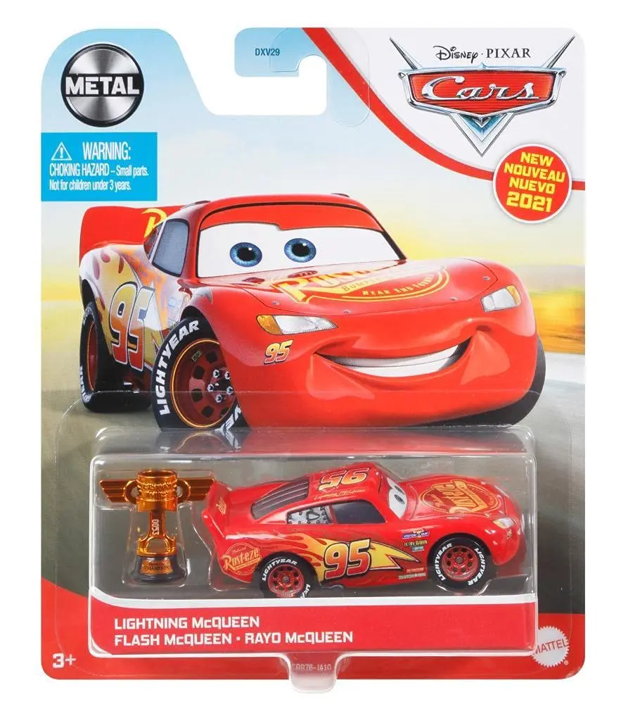 Disney Cars Lightning McQueen Piston Cup 1:55 Scale Die-Cast Toy Car | Authentic USA Import for Kids Age 3+ - view 6