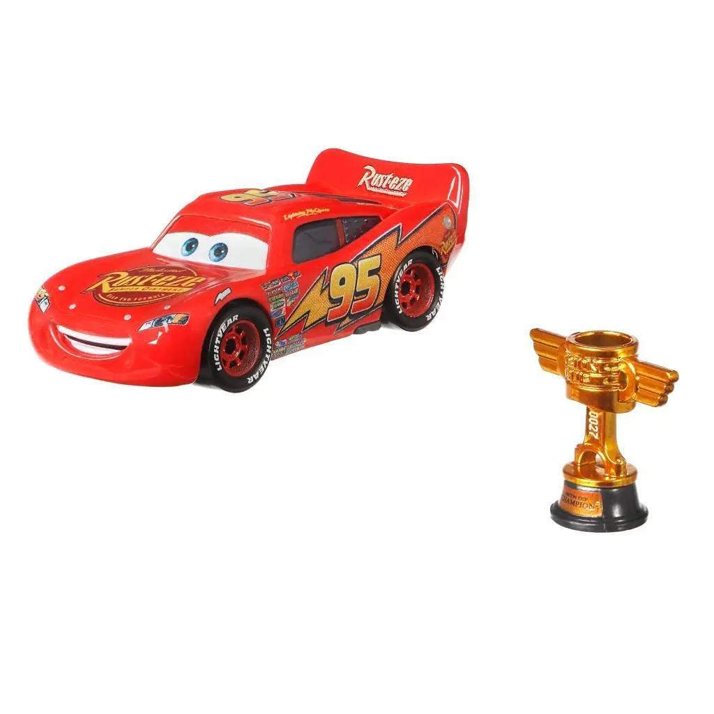 Disney Cars Lightning McQueen Piston Cup 1:55 Scale Die-Cast Toy Car | Authentic USA Import for Kids Age 3+ - view 4