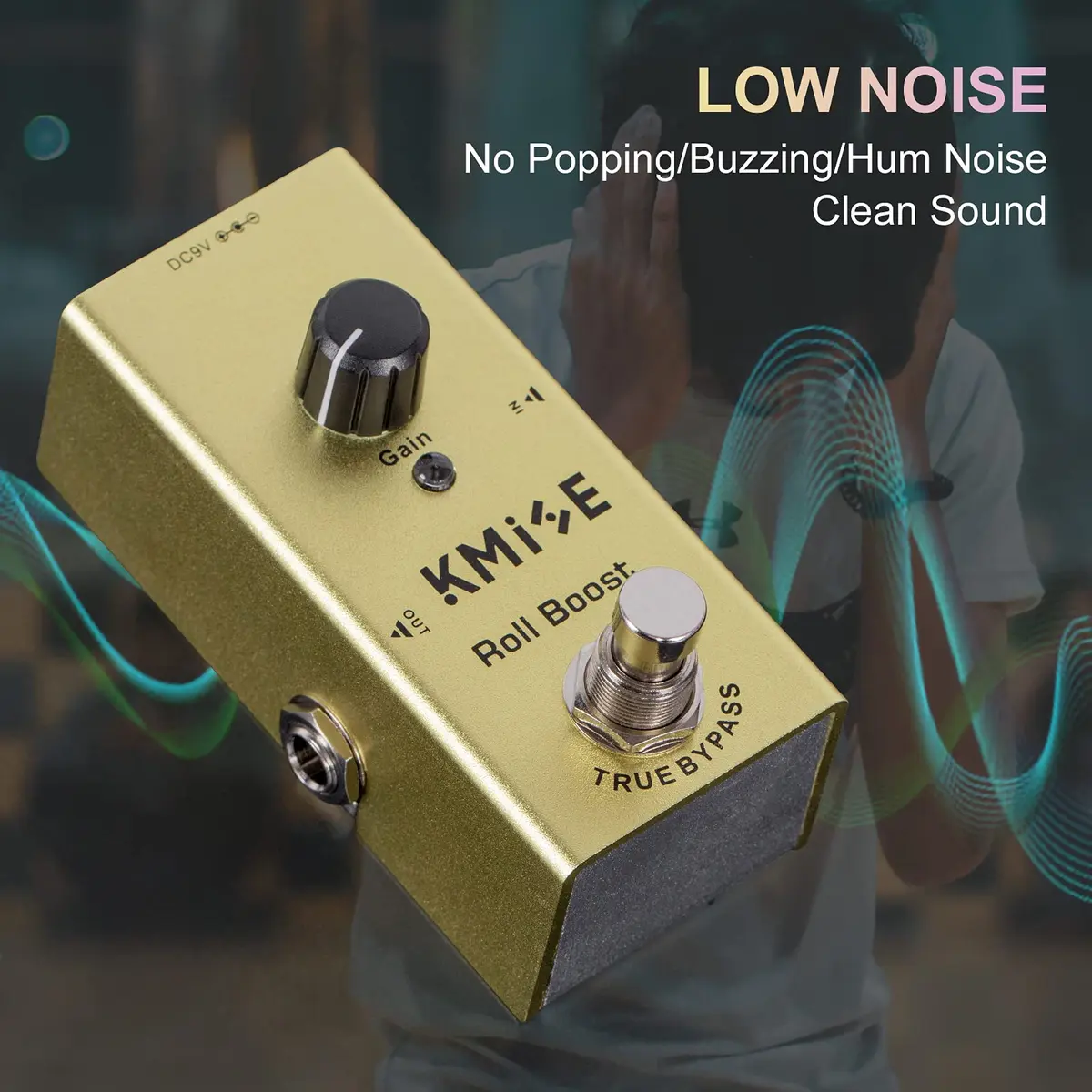 lotmusic Roll Boost Electric Guitar Effects Pedal Analog Chorus Mini Stompbox | Integrated Noise Reduction - view 3