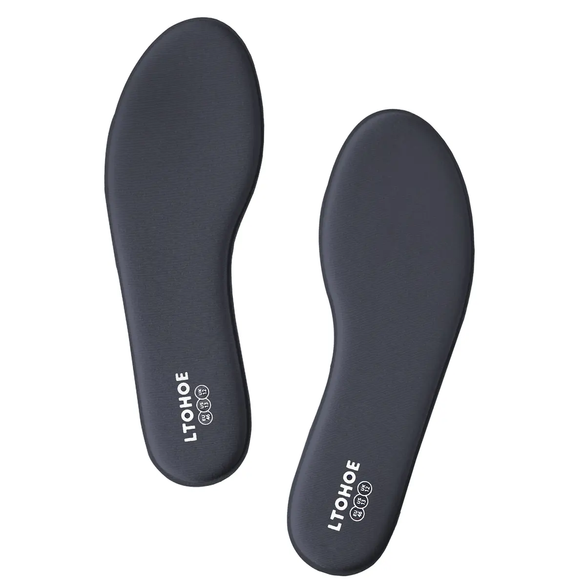 LTOHOE Memory Foam Insoles for Men | Replacement Comfort 6mm Grey US 10 - main product image
