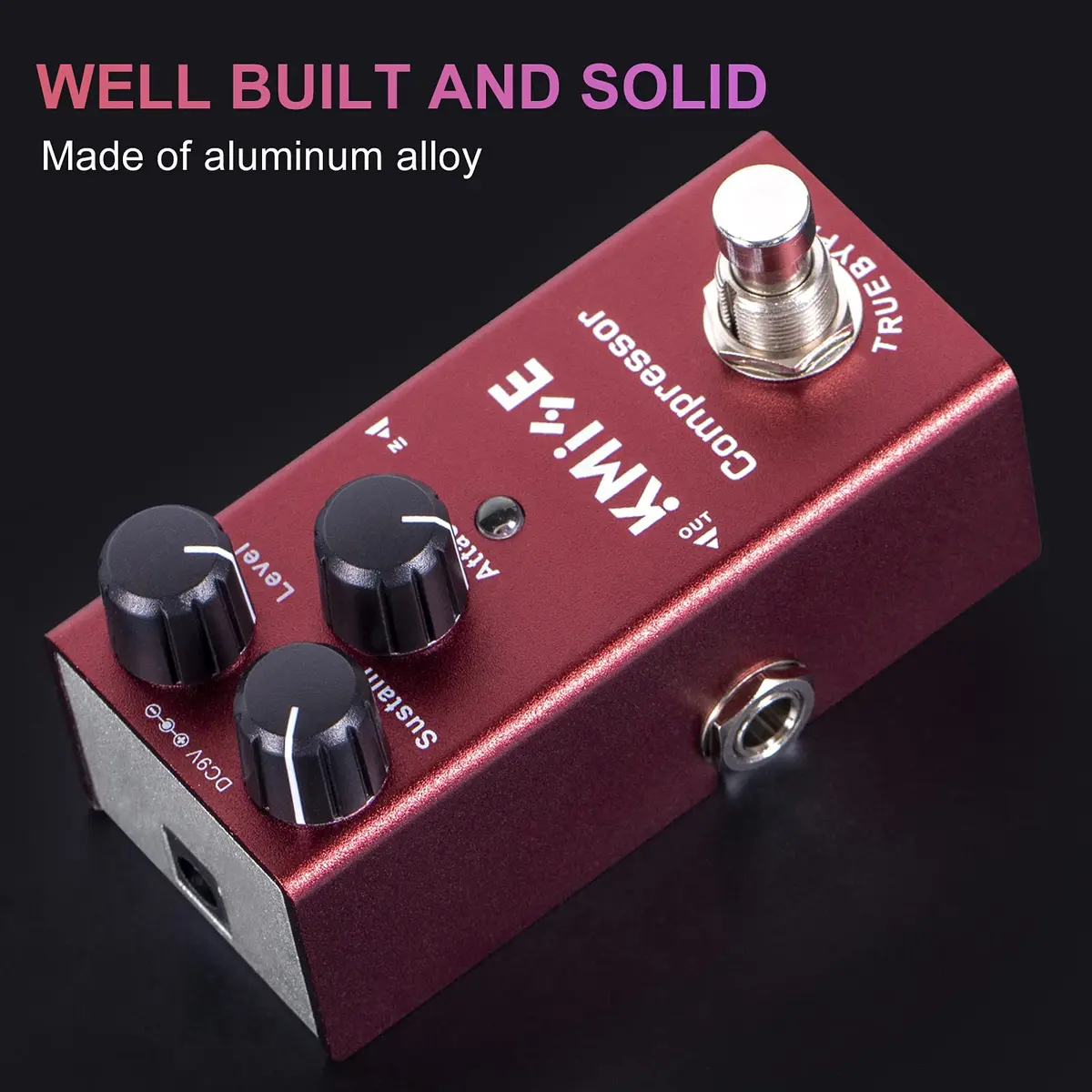 lotmusic Kmise Compressor Electric Guitar Effect Pedal,True Bypass,Tip‑Negative | Noise Reduction & Signal Clarity - view 2