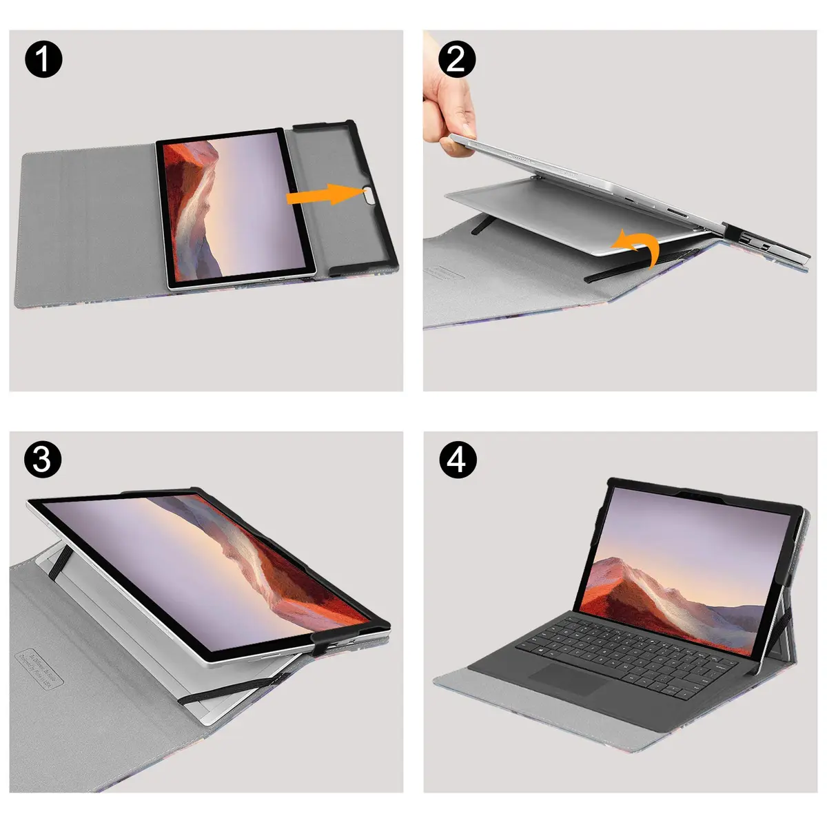 FINTIE Case for 12.3 inch Microsoft Surface Pro 7 Plus, Pro 7/6/5/4/3 | Multi-Angle Kickstand & Premium Synthetic Leather - view 7