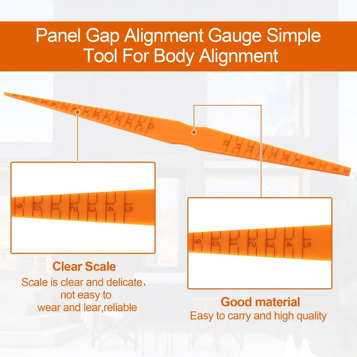 PAGOW 4 Pack Plastic Taper Gauge Measuring Tool, Panel Gap Alignment Gauge 10.9cm (4.3in) | Auto Body Repair - view 3