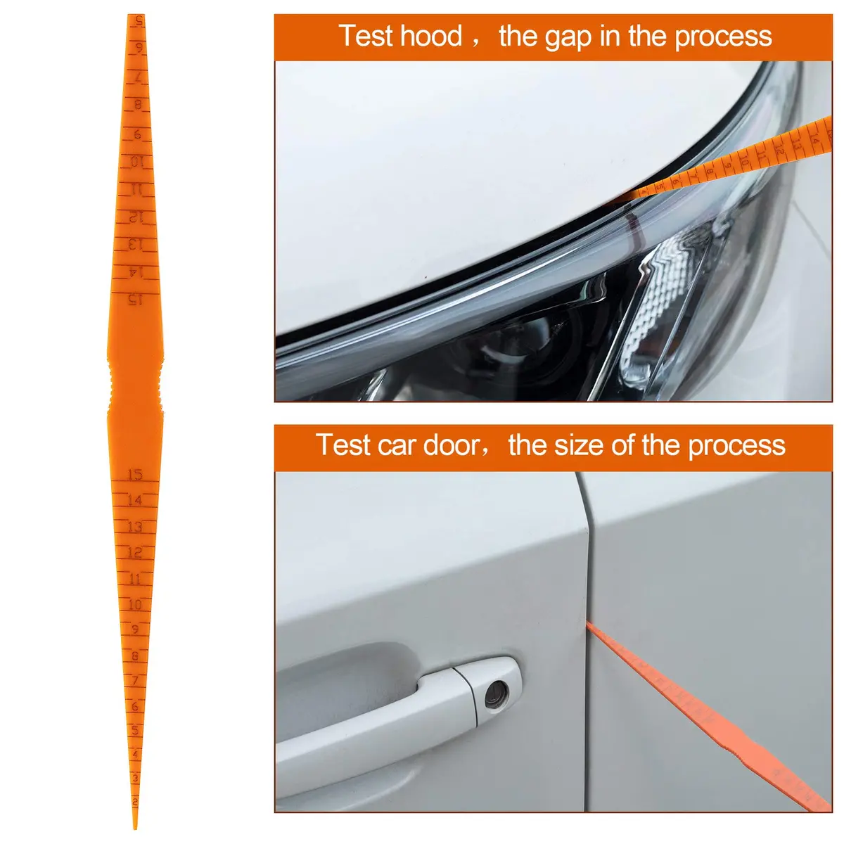 PAGOW 4 Pack Plastic Taper Gauge Measuring Tool, Panel Gap Alignment Gauge 10.9cm (4.3in) | Auto Body Repair - view 4