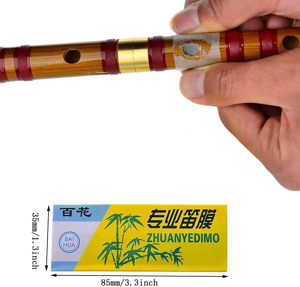 Jiayouy Bamboo Flute Membrane Set | Professional Dizi Replacement Parts for Flute (85x35mm, 10 pcs) - view 2