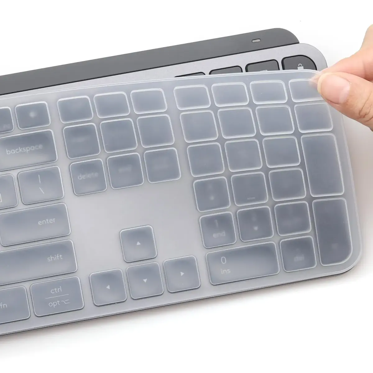MUBUY-GOL Clear Silicone Keyboard Cover for Logitech MX Keys S/MX Keys Advanced/Craft | Ultra Thin - view 4