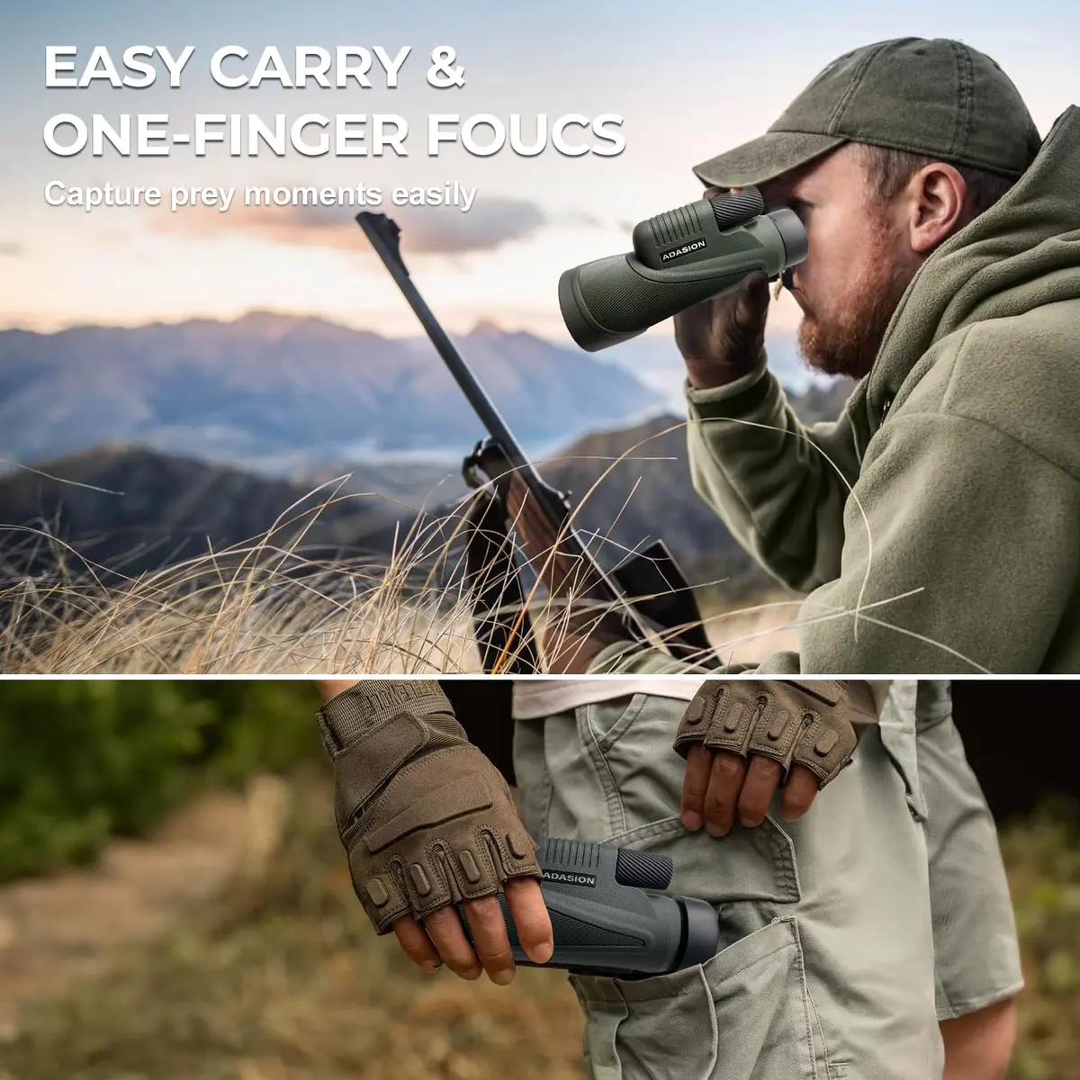 Adasion 12x56 Monocular for Adults | High Powered, Phone Adapter & Tripod for Bird Watching & Outdoor Use - view 5