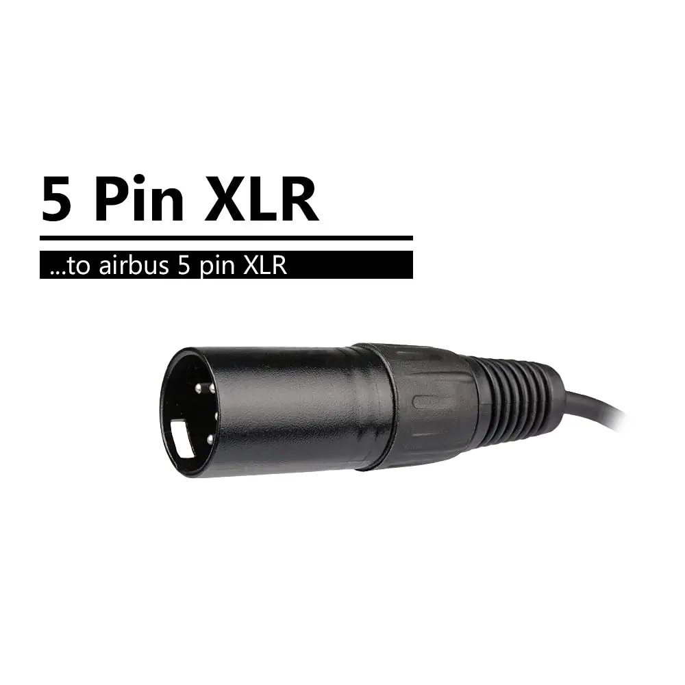 R SPIDER WIRELESS Aviation Headset GA Dual Plugs to Airbus 5 Pin XLR Adapter | Converts Airbus Headset to GA - view 4