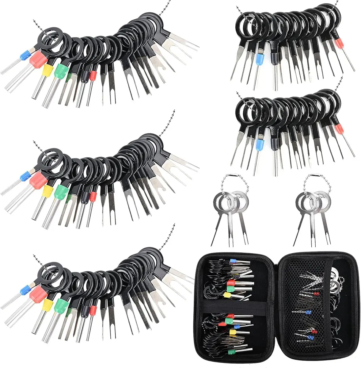 Kikerike Terminal Pin Removal Tool Kit 82 Pcs | High-Quality Automotive & Household Connectors - main product image