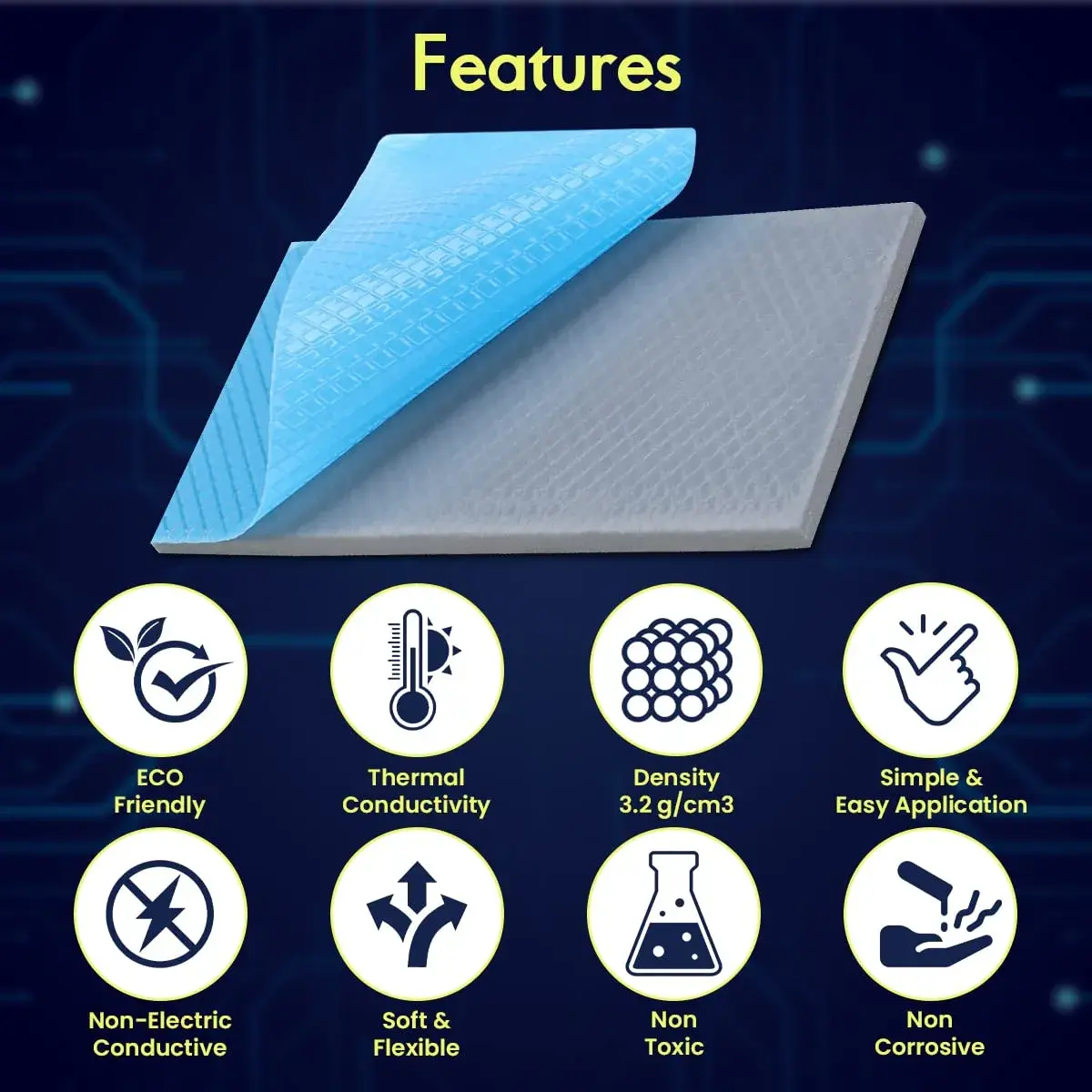 Gelid Solutions GP-Ultimate 15W/mK Thermal Pad 90x50x1.5mm | High Conductivity Gap Filler for GPUs and Motherboards - view 2