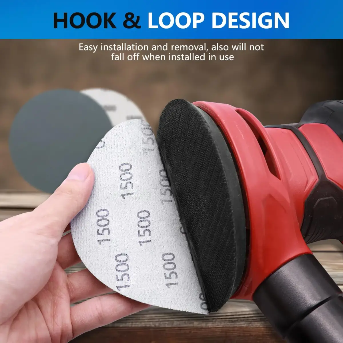 VIBRATITE 1500 Grit 5 Inch Hook & Loop Sanding Discs, 70PCS | Extra Fine Silicon Carbide for Wet/Dry Sanding - view 5