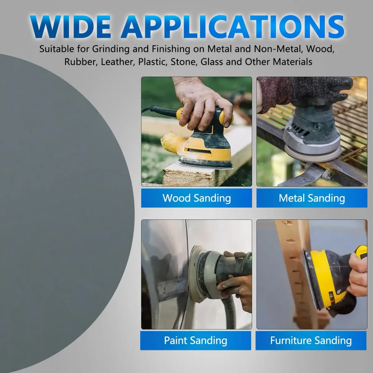 VIBRATITE 1500 Grit 5 Inch Hook & Loop Sanding Discs, 70PCS | Extra Fine Silicon Carbide for Wet/Dry Sanding - view 7