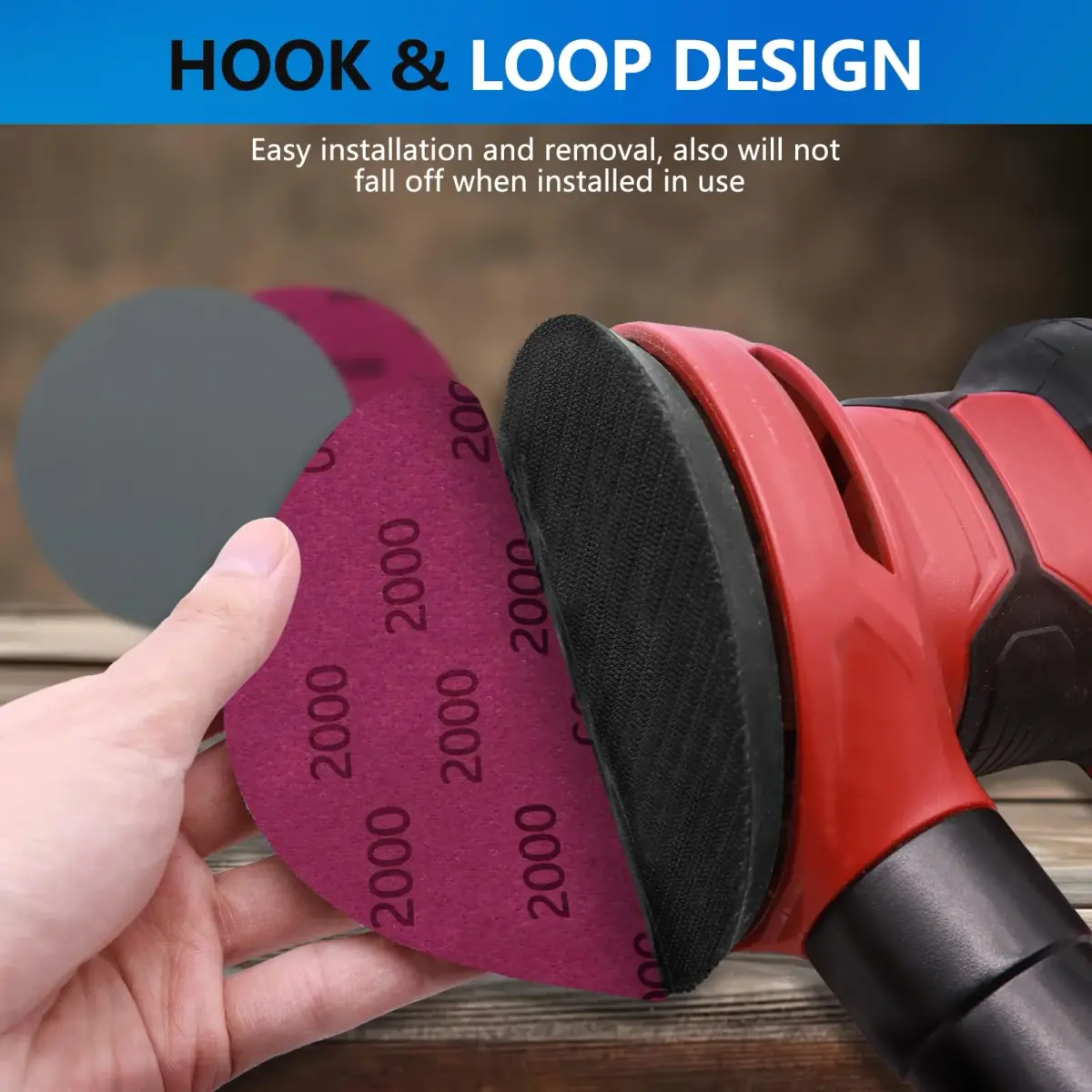 VIBRATITE 2000 Grit 5 Inch Hook & Loop Sanding Discs, 70PCS | Extra Fine Silicon Carbide for Wet/Dry Sanding - view 5