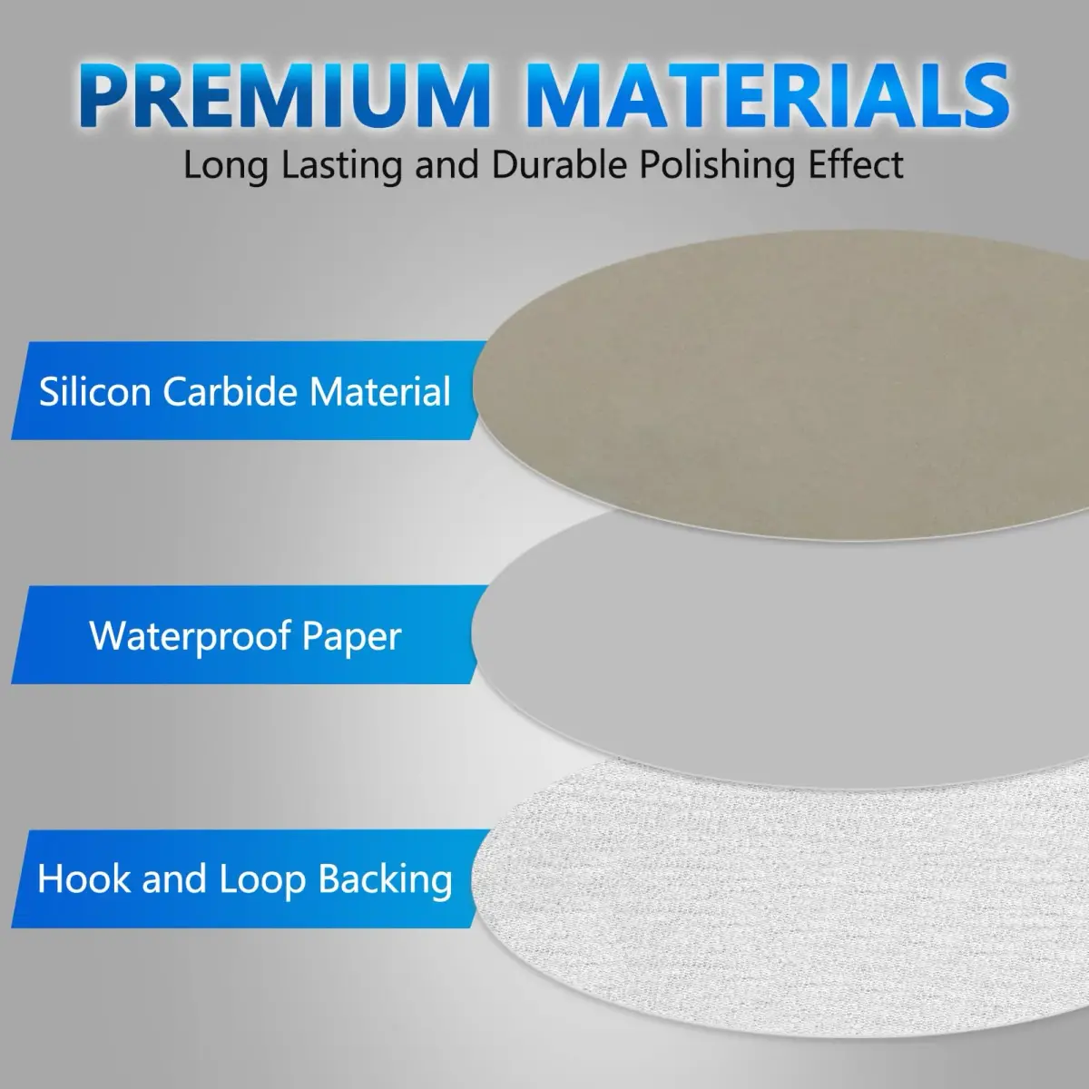 VIBRATITE 3000 Grit 5 Inch Hook & Loop Sanding Discs, 70PCS | Extra Fine Silicon Carbide for Wet/Dry Sanding - view 3