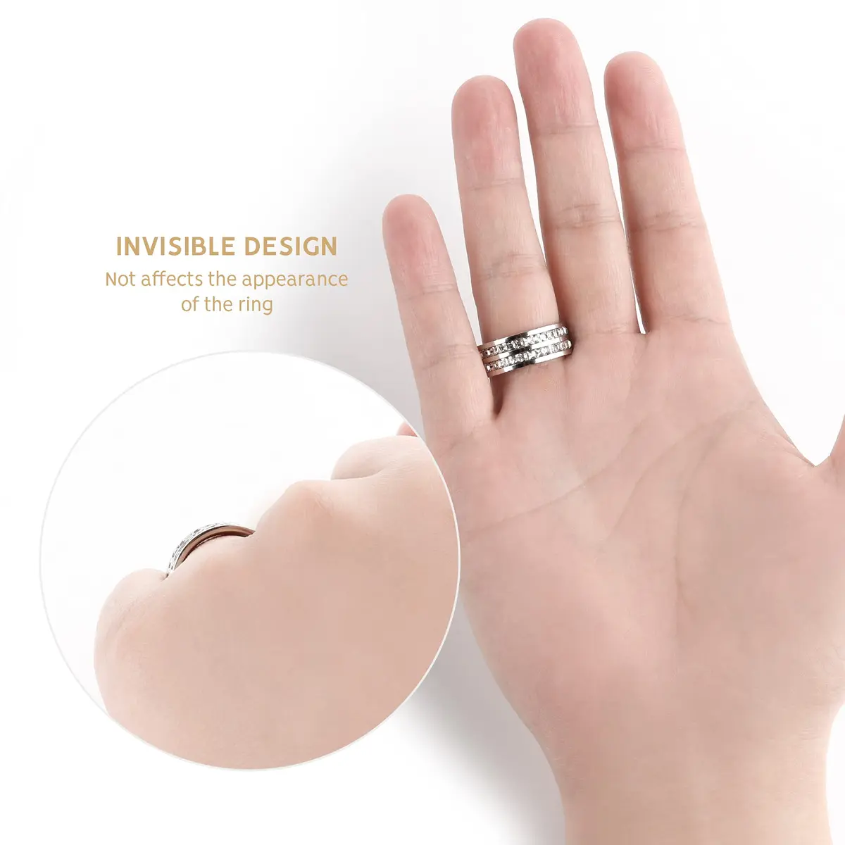 ELETIUO Ring Size Adjuster Invisible Reducer for Loose Rings, 234 Pcs | Fits 3-10mm Bands - view 6