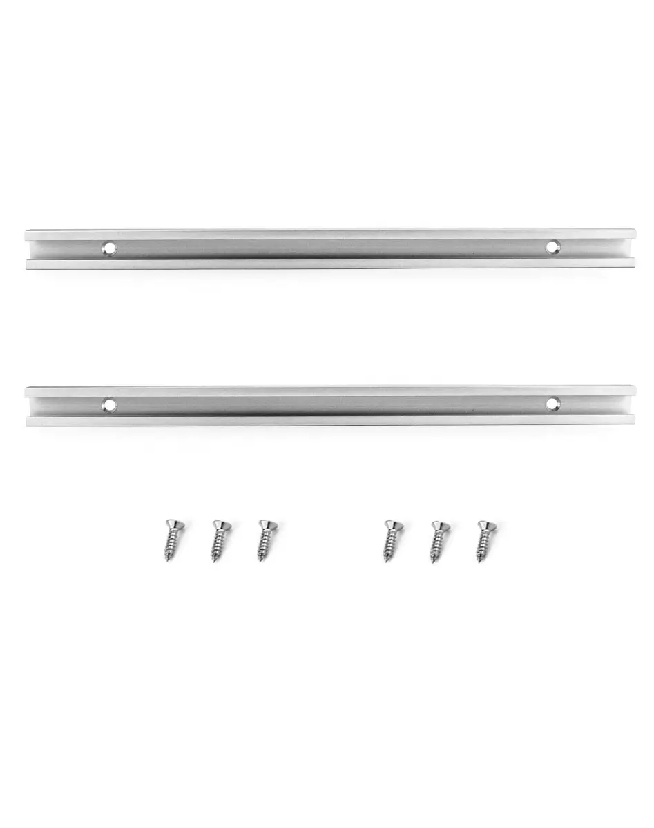 QWORK Aluminum T Track 12 Inch (30.5 cm) - 2 Pack Universal Double Cut Profile with Screws | For Table Saws & Router Tables - view 6