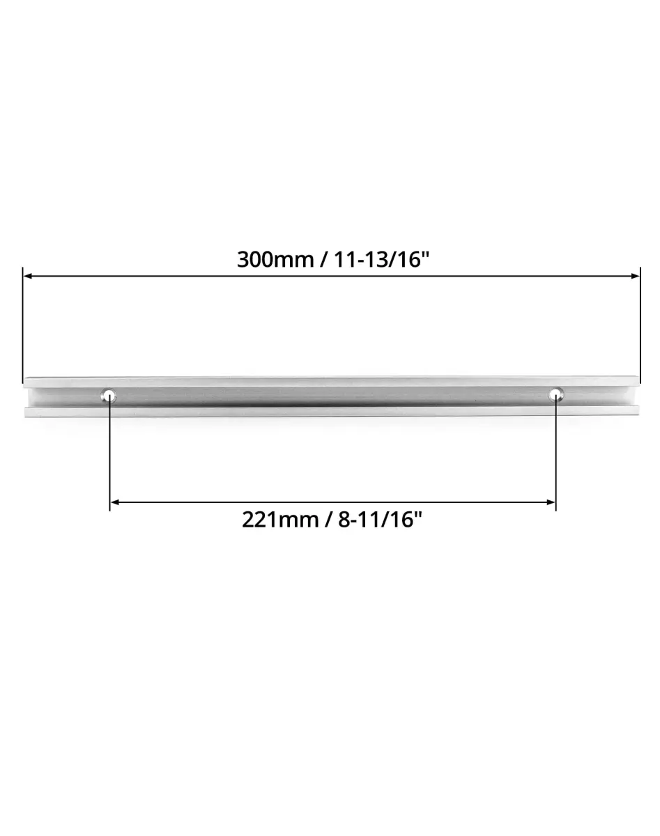 QWORK Aluminum T Track 12 Inch (30.5 cm) - 2 Pack Universal Double Cut Profile with Screws | For Table Saws & Router Tables - view 4