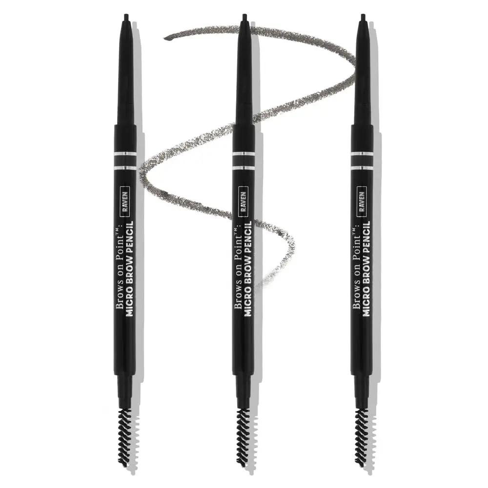 billion dollar brows Brows On Point Micro Eyebrow Pencil Raven Black | Waterproof, Precise & Natural Finish - main product image
