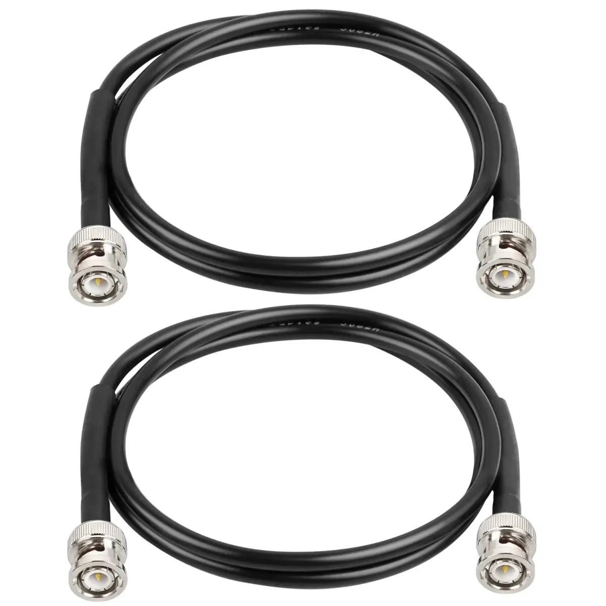 MOOKEERF RG58 BNC Male to Male Coaxial Cable 3ft (91cm) 2-Pack | Low Loss 50 Ohm Extension Cable for RF Radios & Antennas - main product image