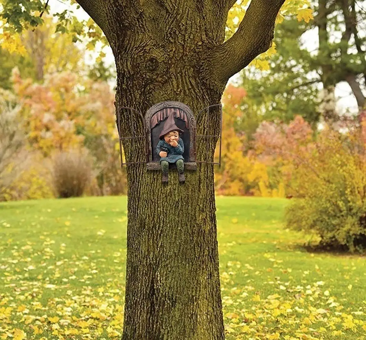 vomiceak Whimsical Fairy Garden Gnome Statue 15.5cm (6.1" | 270g) | Funny Outdoor Tree Decoration - view 3
