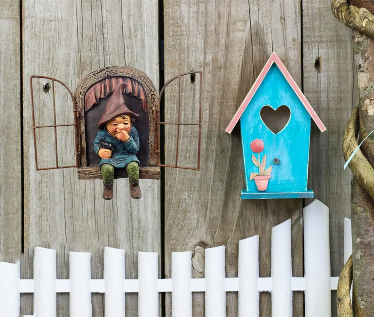 vomiceak Whimsical Fairy Garden Gnome Statue 15.5cm (6.1" | 270g) | Funny Outdoor Tree Decoration - view 4