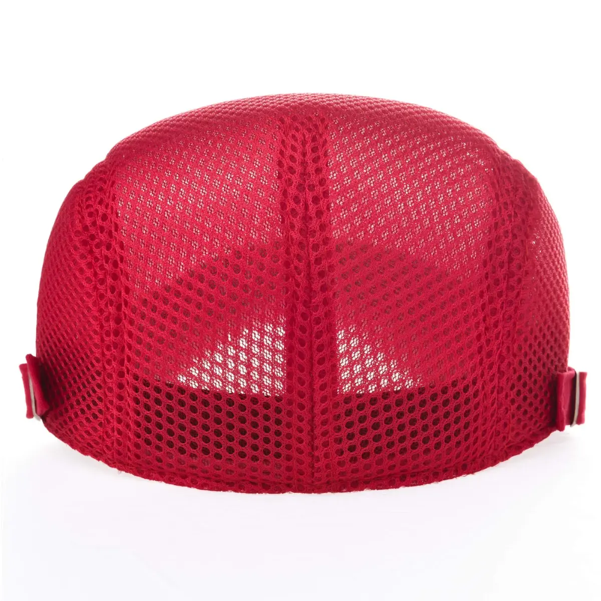 VOBOOM Men's Red Breathable Mesh Summer Hat | Adjustable Newsboy Ivy Cabbie Flat Cap 57-60cm - view 4