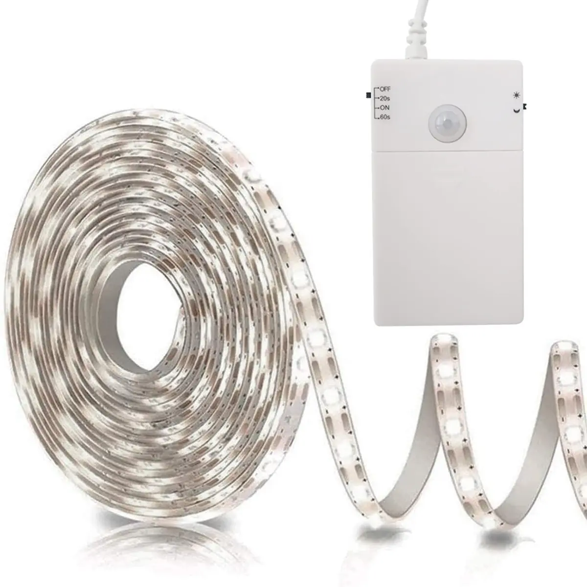 echosari STRING_LIGHT 9.8Ft 90 LED Motion Sensor Closet Strip Lights | Battery Operated for Stairs - main product image