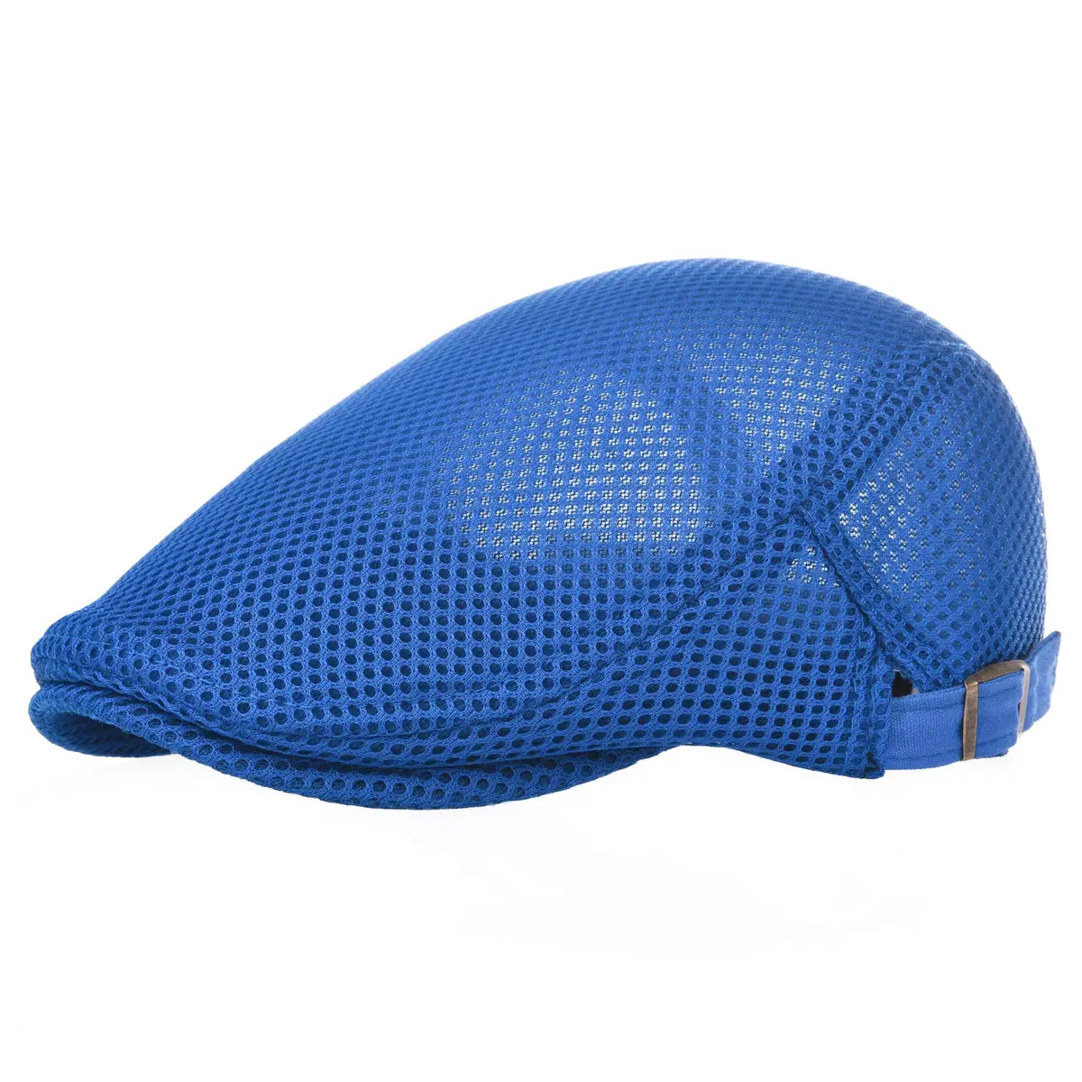 VOBOOM Men Breathable Mesh Summer Hat Adjustable Newsboy Beret (Royal Blue) | Classic Summer Cap for Men - main product image