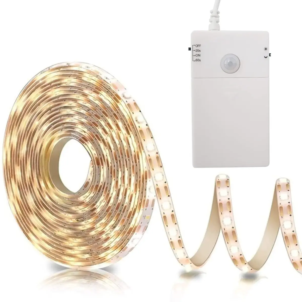 echosari STRING_LIGHT 9.8Ft 90 LED Motion Sensor Under-Cabinet Light | Battery Operated, Easy Install, 5H Brightness - main product image