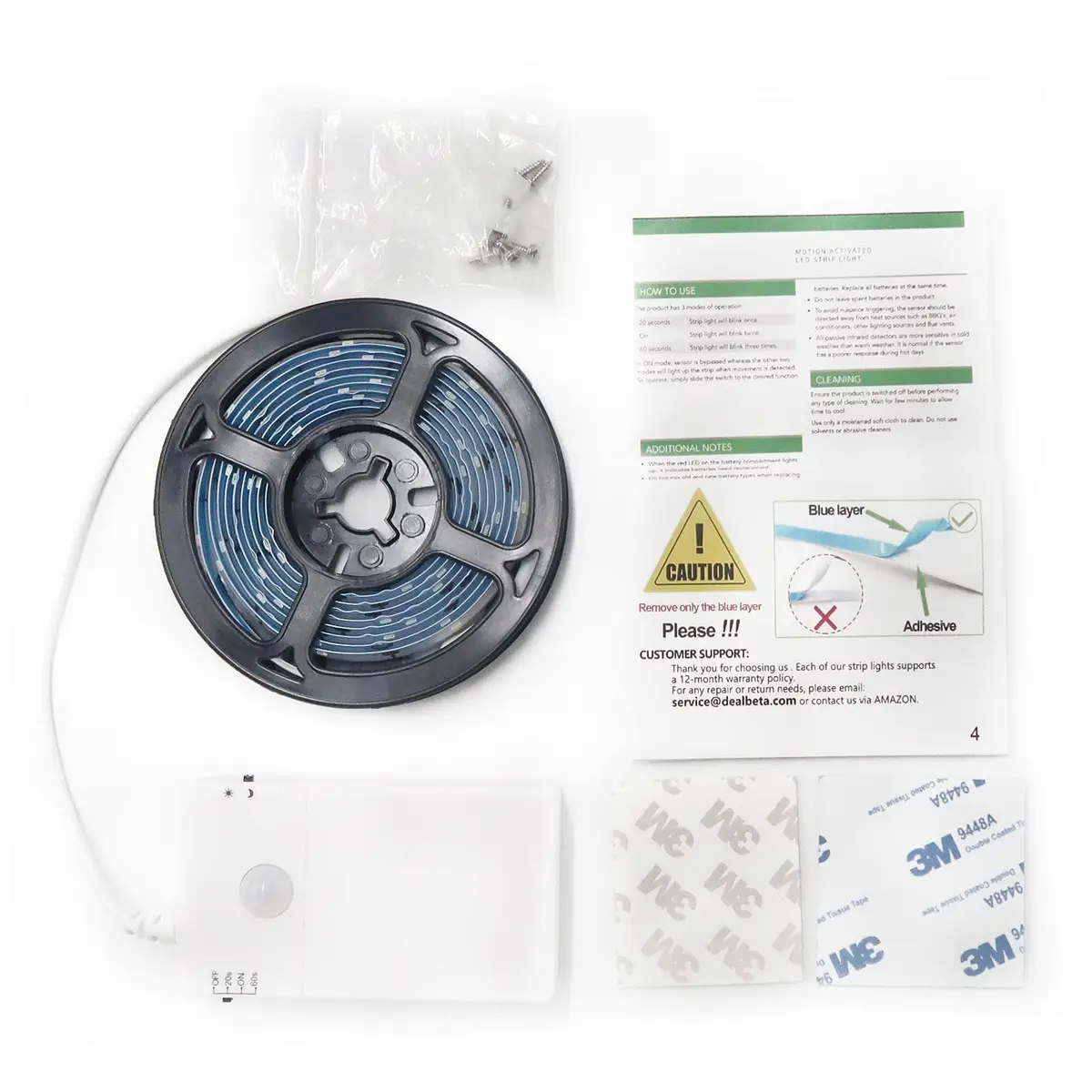 echosari STRING_LIGHT 9.8Ft 90 LED Motion Sensor Under-Cabinet Light | Battery Operated, Easy Install, 5H Brightness - view 8