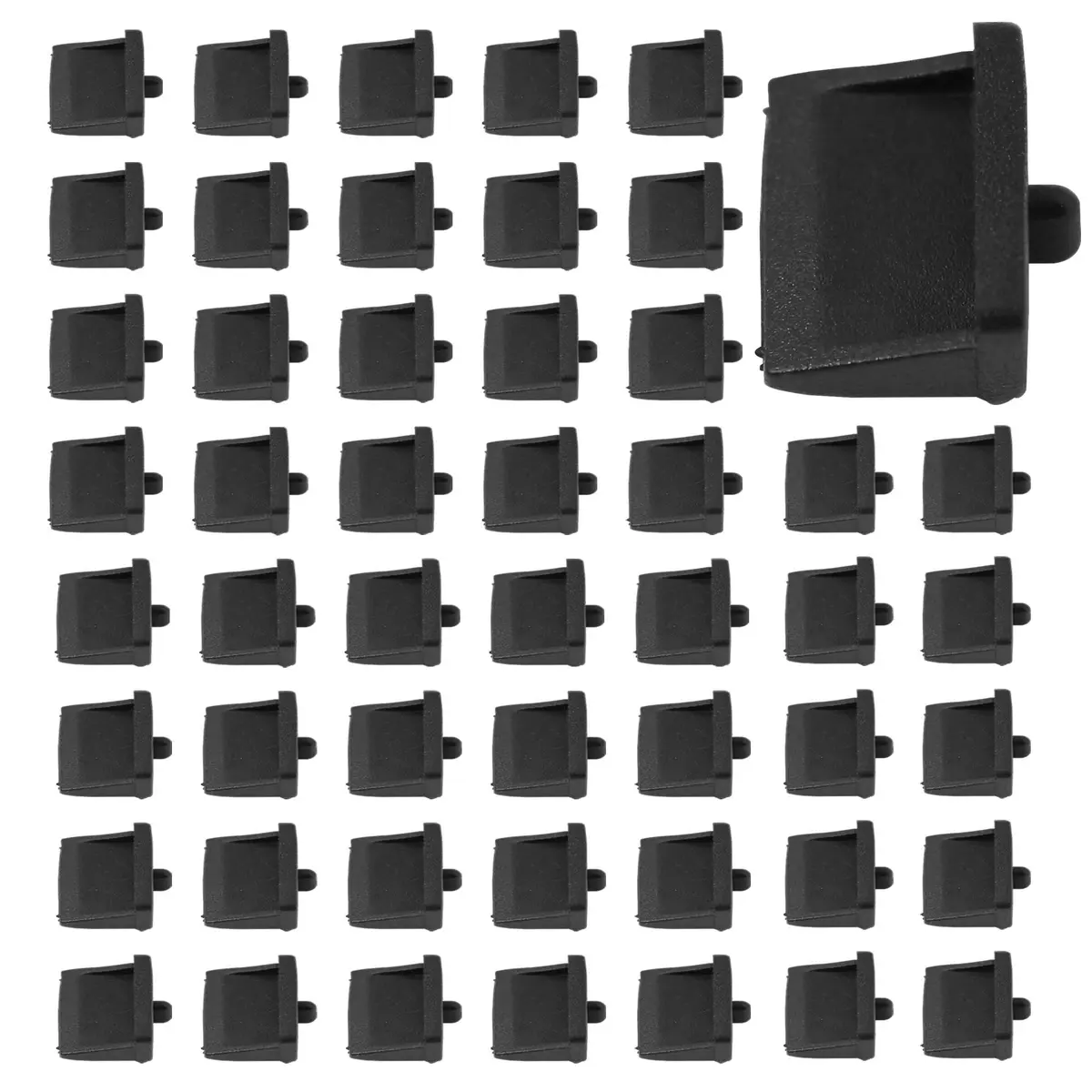 GINTOOYUN 50pcs USB Anti Dust Cap for USB Type A Female Port | Silicone Dustproof Cover (13mm x 7.5mm x 6mm) - main product image