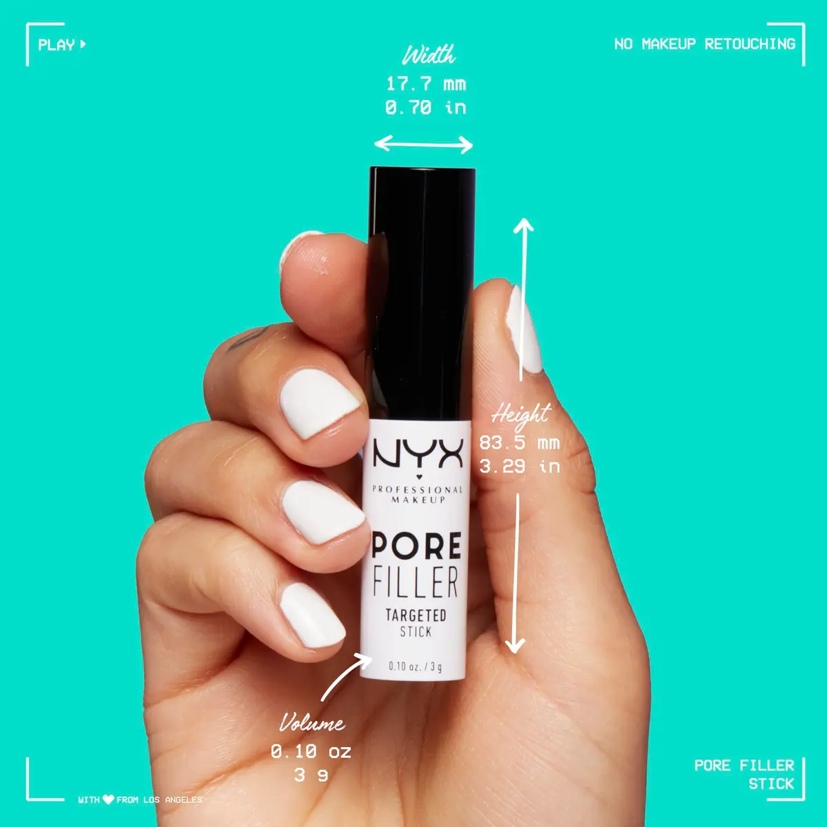NYX PROFESSIONAL MAKEUP Pore Filler Targeted Primer Stick, Blurring Primer 0.1 Fl Oz (3 ml) | Instantly Blurs Pores & Imperfections - view 6